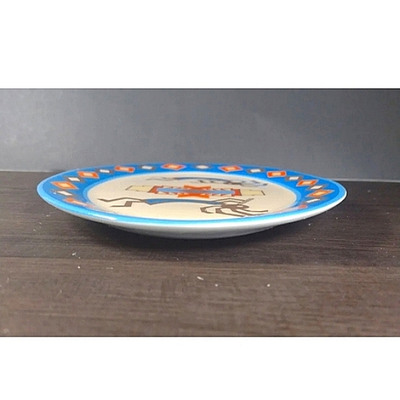 Kokopelli Southwest Design Decorative Only Oval Plate 11 Inch Colorful Set Of 2 - Picture 10 of 16